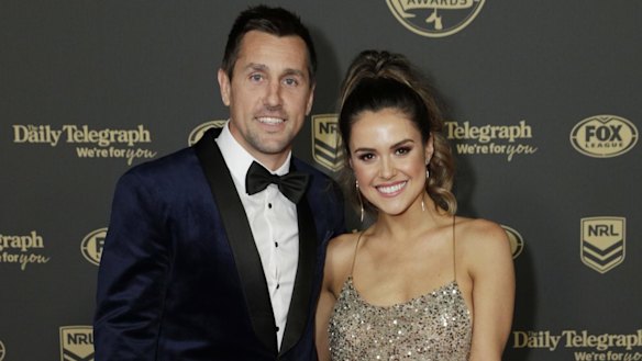 Mitchell Pearce and Kristin Scott in 2019.