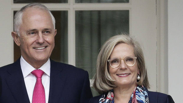 Malcolm Turnbull and his Lucy, who is in great demand.