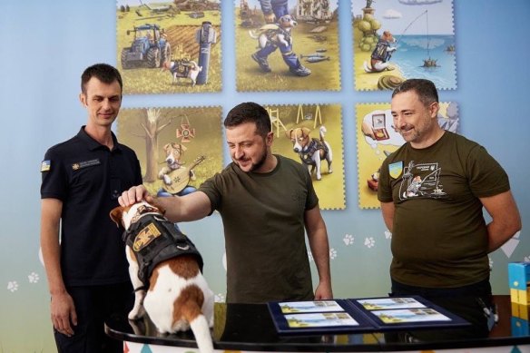 Ukrainian President Volodymyr Zelensky meeting Patron.