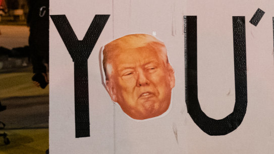 Protesters in Washington DC on the day after the election.