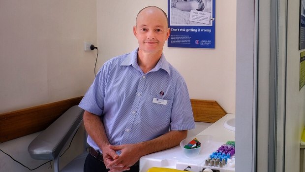 Peter Funnell got a new job in pathology collection after completing a Certificate IV at TAFE.
