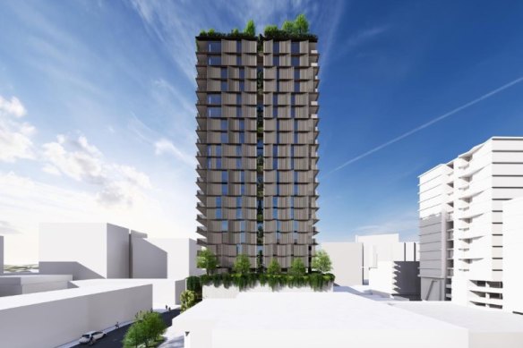 Developers have submitted plans for a 22-storey unit tower for 12 Kyabra Street, Newstead, to Brisbane City Council.