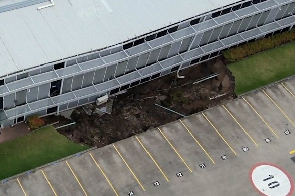 The first sinkhole opened above one of the tunnels at Rockdale for the M6 motorway in early March 2024.