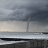 A large waterspout off the coast of Rome in 2021.