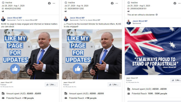 Victorian MP Jason Wood spent thousands on Facebook ads promoting his page but nothing on COVID-19 safety messages.