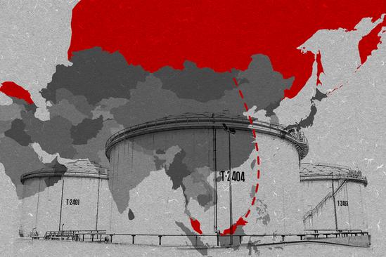 Russian oil products are allegedly being shipped via a major facility in Malaysia that Australian super funds have an indirect interest in.