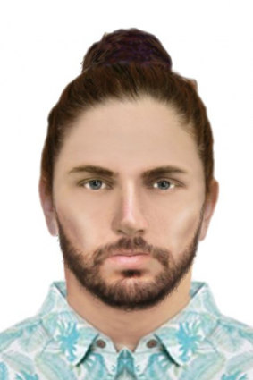 A facial composite of a male police want to speak to over a sexual assault at Listen Out festival in St Kilda. 