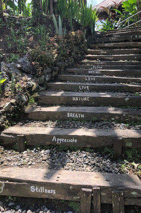 There are a lot of stairs and hills at the retreat.