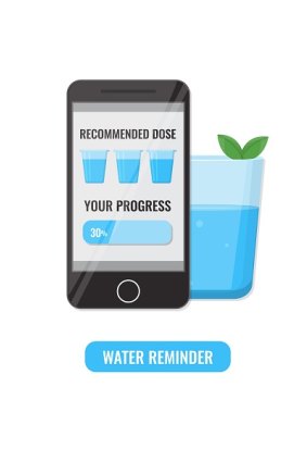 Phone apps can also help you track daily water intake.
