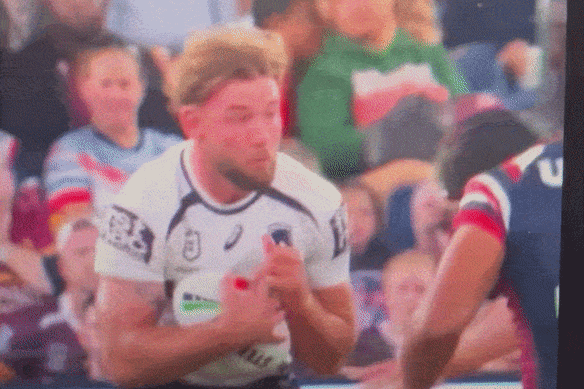 Victor Radley’s tackle on Pat Carrigan.