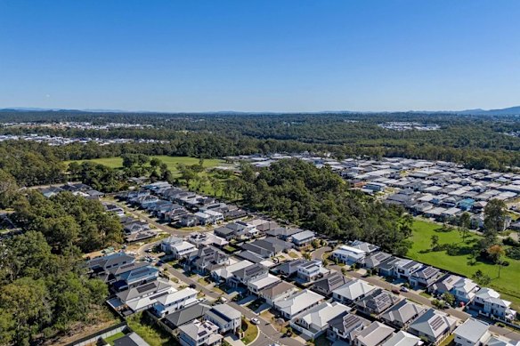 A housing estate in Pallara, where more than 15 per cent of residents were born in India.