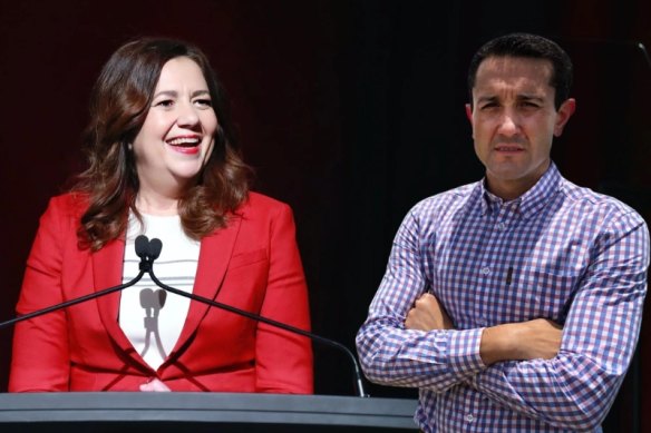 Annastacia Palaszczuk and her Labor Party still enjoy a lead over David Crisafulli and the LNP.