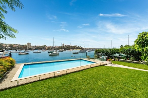 The view from Anthony Sullivan’s Kirribilli waterfront prior to its renovation.