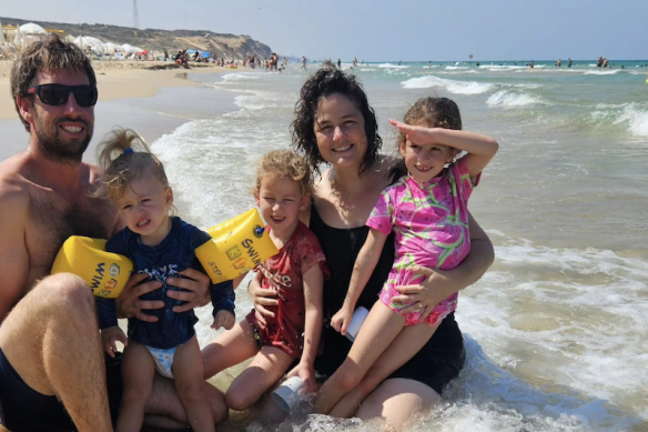 Tamar Kedem-Siman Tov, along with her husband Johny and their three children: Shahar, Arbel and Omer. The entire family is believed to have been murdered in their home in Nir Oz kibbutz, Israel. 