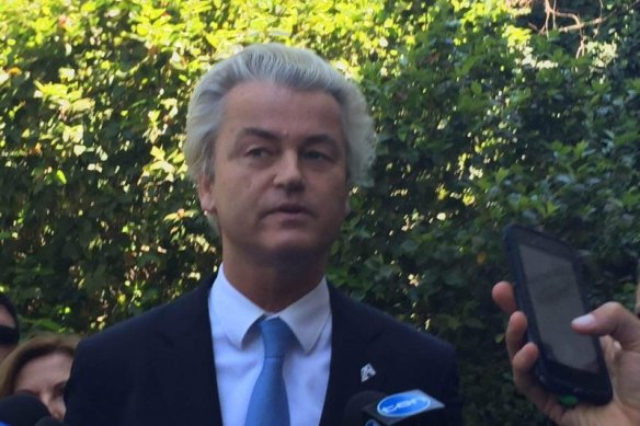 Geert Wilders in Perth in 2015.