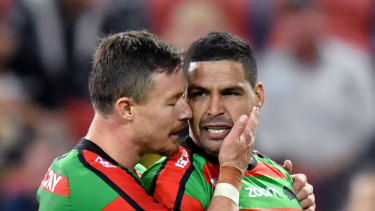 Dominant duo: Damien Cook and Cody Walker have starred for Souths this season.