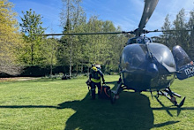 CareFlight doctors and paramedics found the toddler has suffered a serious foot injury.