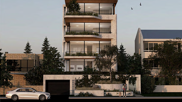A proposed apartment building development on 242 Marine Terrace, South Fremantle. 