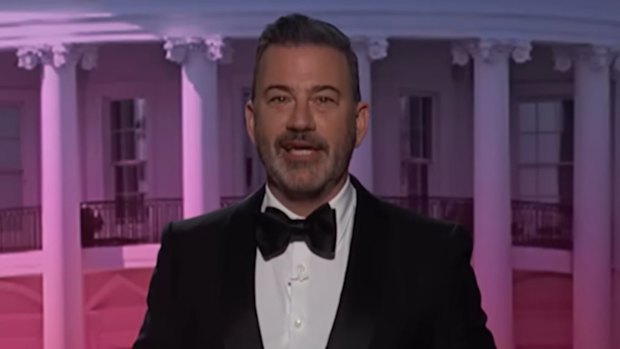 Jimmy Kimmel delivering his roast in the days before the White House Correspondents’ Association dinner.