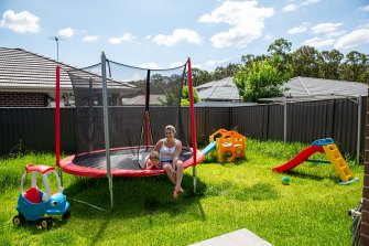 Gemma MacMillan and her son Oliver at home in Ropes Crossing near Penrith. 