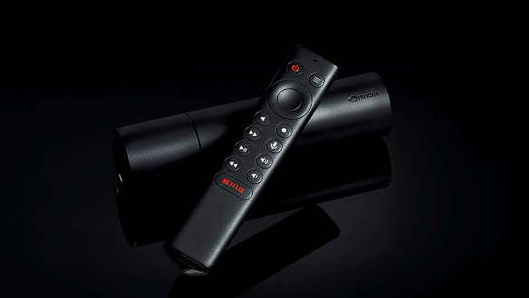 The NVIDIA Shield TV is a small cylinder full of smarts.