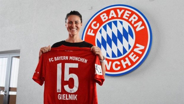 Matildas winger Emily Gielnik signed for Bayern Munich last August.