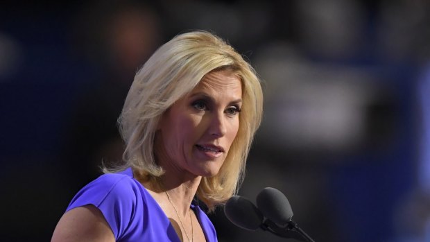 Conservative Fox News prime time anchor Laura Ingraham. The power that Fox holds over Republican voters is a crucial factor as the battle over impeachment continues.