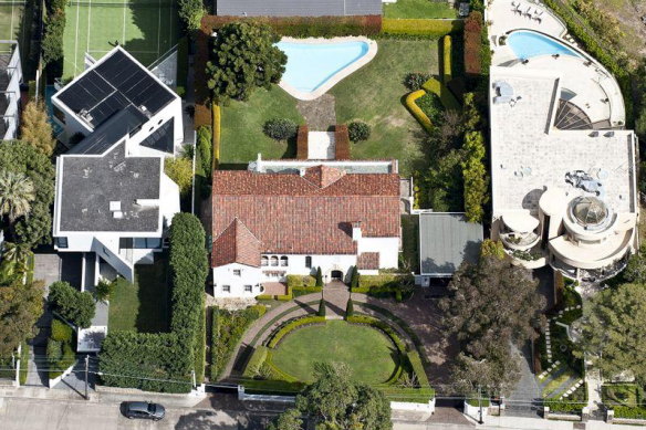 Gone: the old Arnott mansion in Vaucluse Road, Vaucluse.

