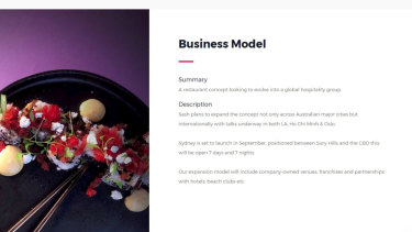 Sash Group pitched significant expansion plans to investors. 