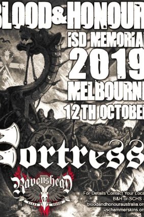 The promotional flyer for Melbourne's seemingly-cancelled neo-Nazi concert 
