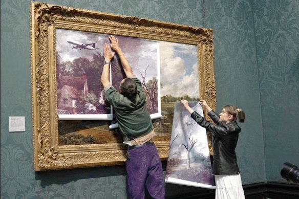 Climate art protests have the the UK, Europe and Australia.