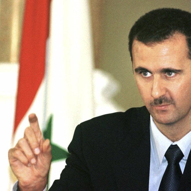 Bashar al-Assad, in 2000 in Cairo, has been struggling to hold on to power for 14 years. 