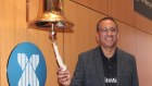 Siteminder CEO Sankar Narayan rings the ASX bell ahead of its IPO.