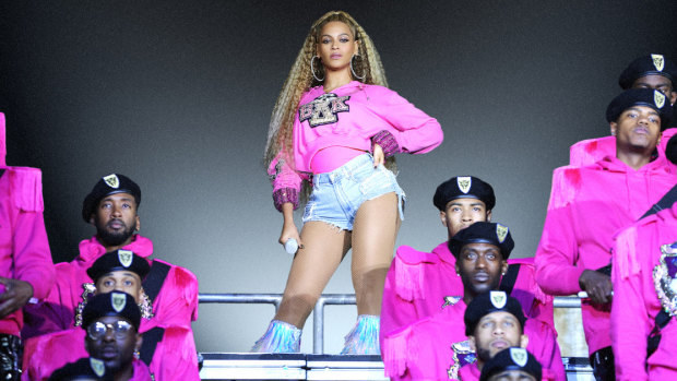 Beyonce wearing Balmain for her 2018 Coachella headlining gig.
