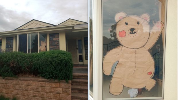 Kylie Annisleigh made a recycled paper bear in Sheidow Park, South Australia.