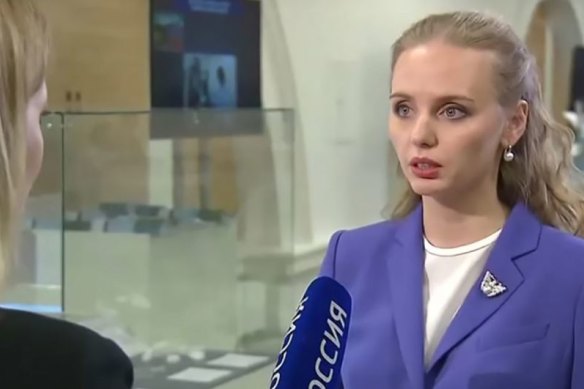 Sanctioned: Russian President Vladimir Putin’s eldest daughter Maria Vorontsova.