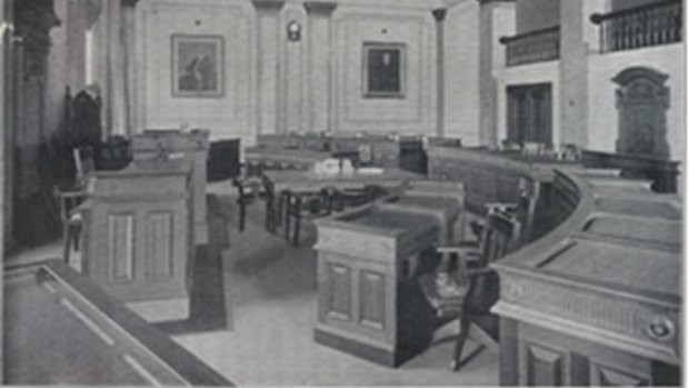 The silkwood chairs were used in the council chamber from about 1926 to 2002.