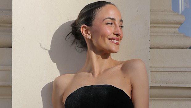 Abbey Gelmi wearing two of her favourite labels, Effie Kats and Lana Wilkinson shoes.