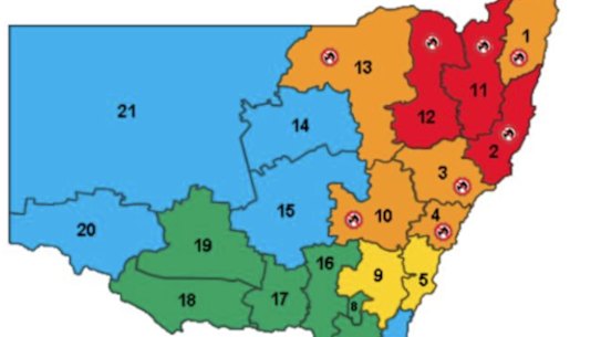 A total fire ban is in place for the greater Sydney region as well as much of northern NSW. 