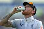Ben Stokes takes a drink in Nottingham.