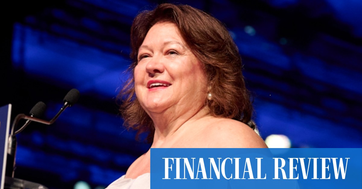 Gina Rinehart, named The Australian Financial Review Business Person of the Year, calls for tax cuts, criticises renewables and 'eyesore' solar panels - Vimarsana News