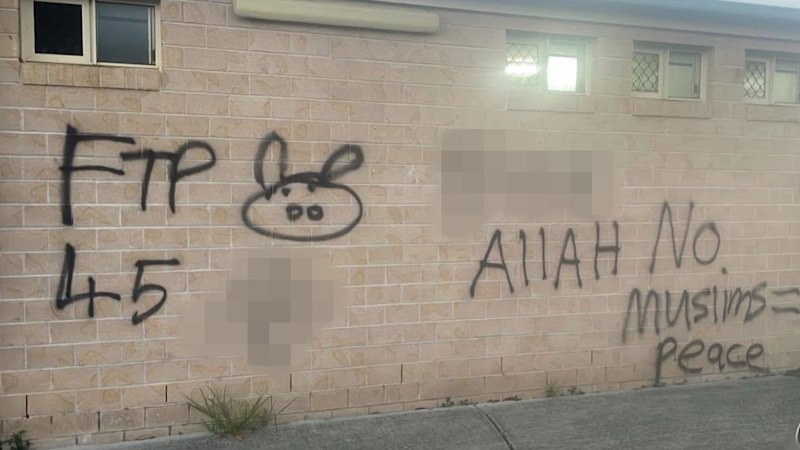 Swastika, anti-Islam graffiti sprayed on Brisbane mosque