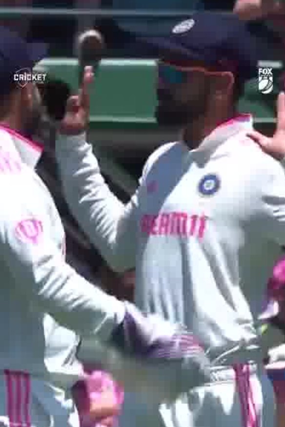 Virat Kohli on the field on Sunday.