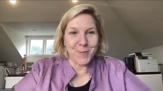 Robyn Denholm, chair of Telsa, speaking at the Liminal conference on Monday 1 February.