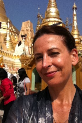 Virginia Haussegger at the Shwedagon Pagoda.