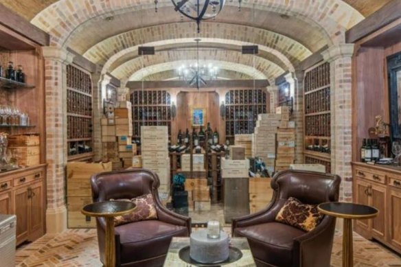 A wine cellar and tasting room.