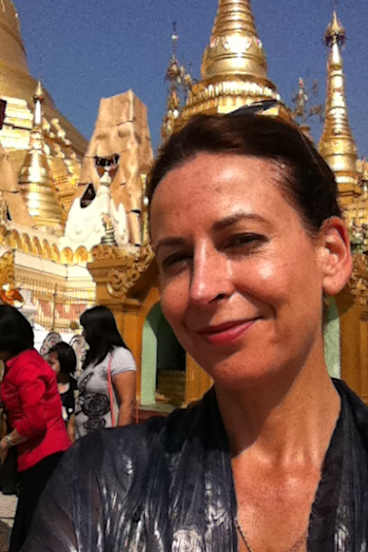 Virginia Haussegger at the Shwedagon Pagoda.