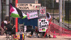 A pro-Palestine blockade disrupted shipping at the Port of Melbourne in January. 