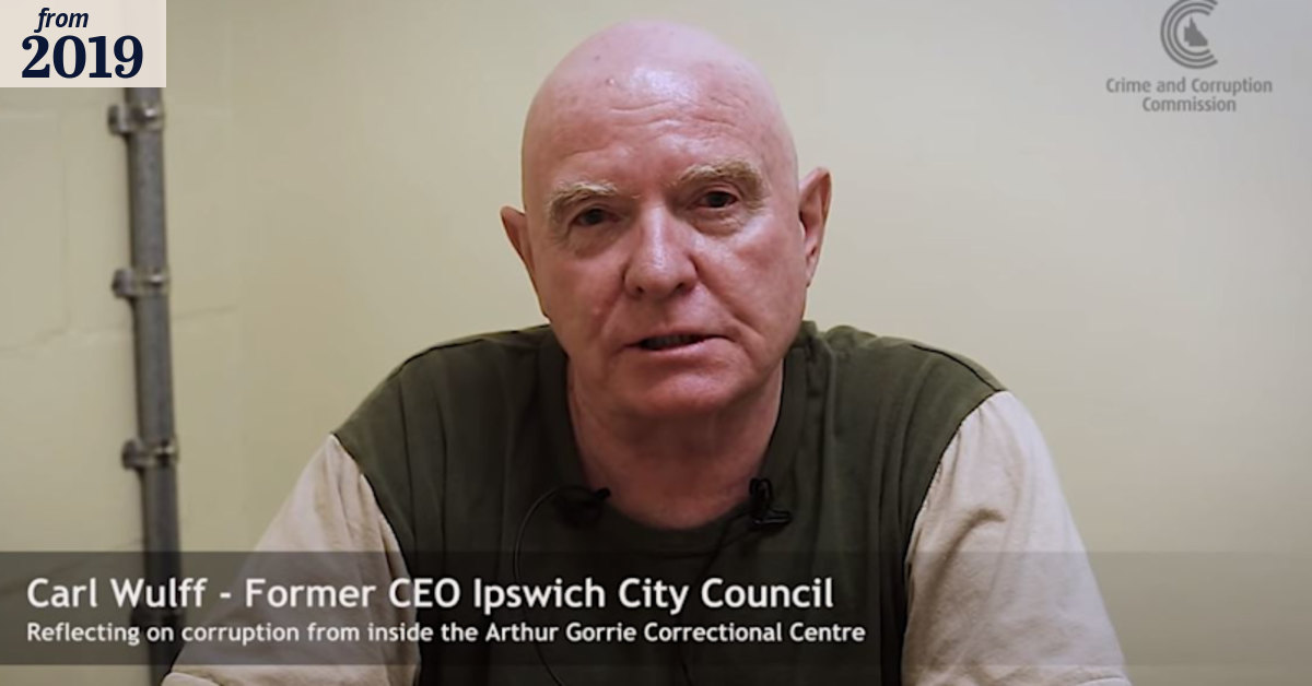 Fallen Ipswich CEO Carl Wulff films corruption confessional from prison