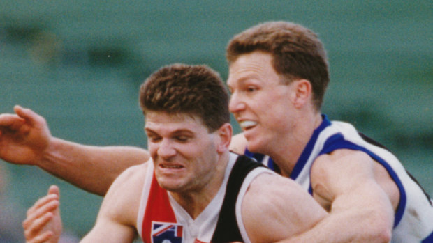 John Blakey in action for North Melbourne